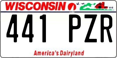 WI license plate 441PZR
