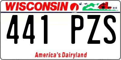 WI license plate 441PZS