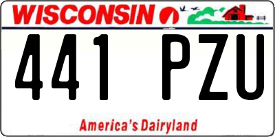 WI license plate 441PZU