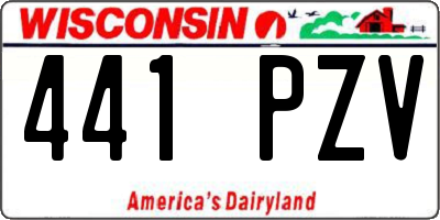 WI license plate 441PZV