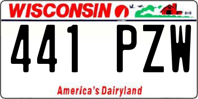 WI license plate 441PZW