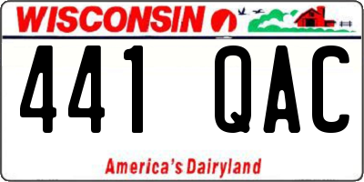 WI license plate 441QAC