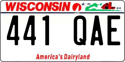 WI license plate 441QAE