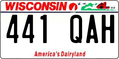 WI license plate 441QAH