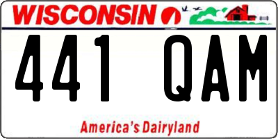 WI license plate 441QAM