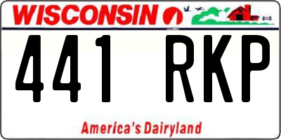 WI license plate 441RKP
