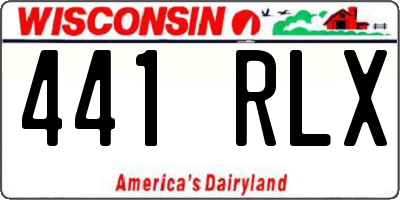 WI license plate 441RLX