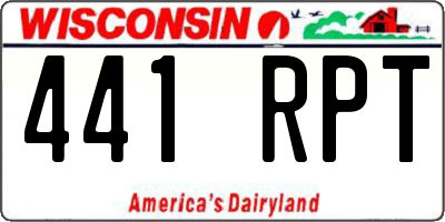 WI license plate 441RPT