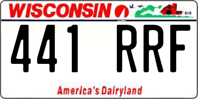 WI license plate 441RRF