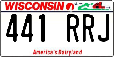WI license plate 441RRJ
