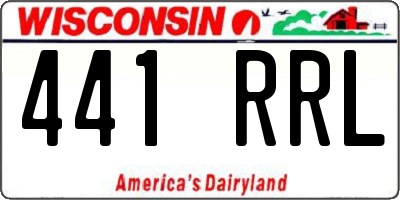 WI license plate 441RRL