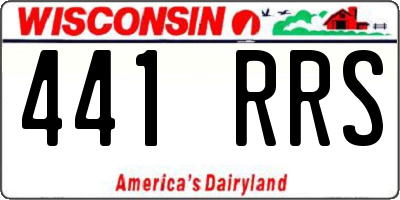 WI license plate 441RRS