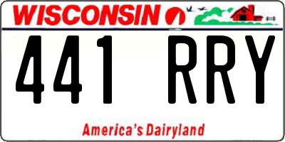 WI license plate 441RRY