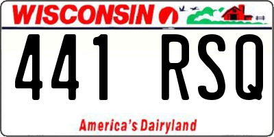 WI license plate 441RSQ