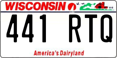 WI license plate 441RTQ