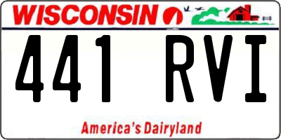 WI license plate 441RVI
