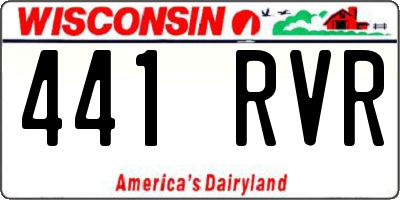 WI license plate 441RVR