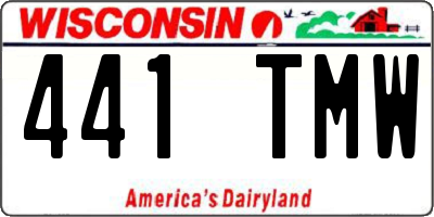 WI license plate 441TMW