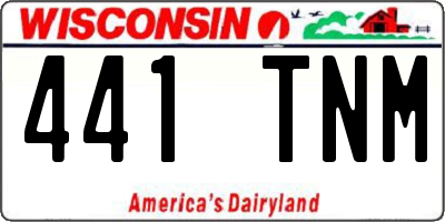 WI license plate 441TNM