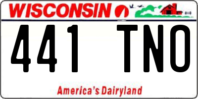 WI license plate 441TNO