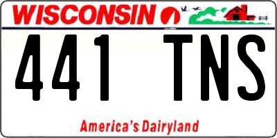 WI license plate 441TNS