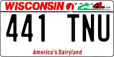 WI license plate 441TNU