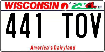 WI license plate 441TOV