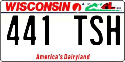 WI license plate 441TSH