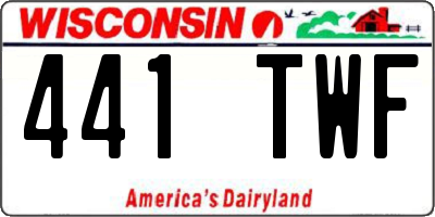 WI license plate 441TWF