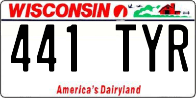 WI license plate 441TYR