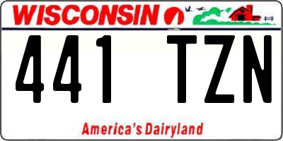 WI license plate 441TZN