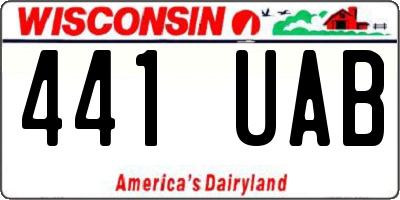 WI license plate 441UAB