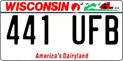 WI license plate 441UFB