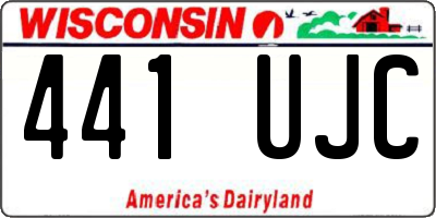 WI license plate 441UJC
