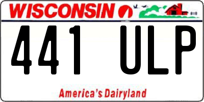 WI license plate 441ULP