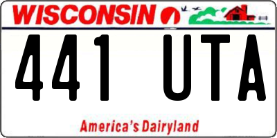 WI license plate 441UTA