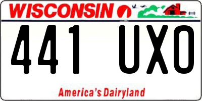 WI license plate 441UXO