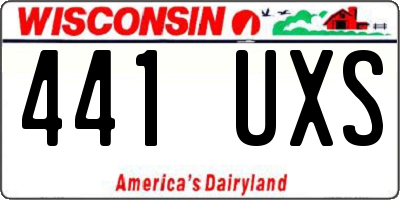 WI license plate 441UXS