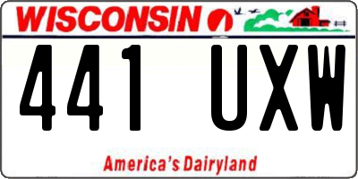 WI license plate 441UXW