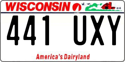 WI license plate 441UXY