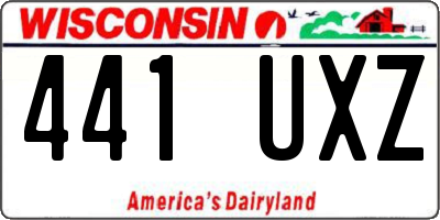 WI license plate 441UXZ