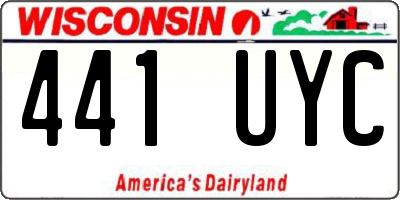 WI license plate 441UYC