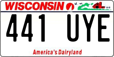 WI license plate 441UYE