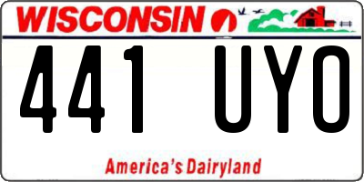 WI license plate 441UYO