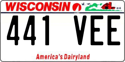 WI license plate 441VEE