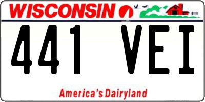 WI license plate 441VEI