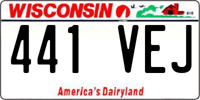 WI license plate 441VEJ