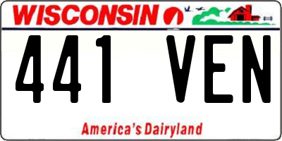 WI license plate 441VEN