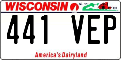 WI license plate 441VEP