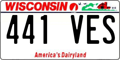 WI license plate 441VES